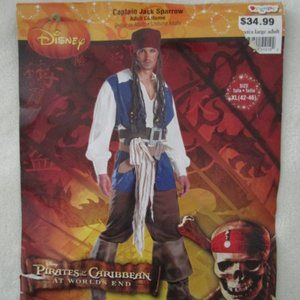 Disney Pirates Of The Caribbean Adult Mens Halloween Cosume